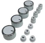 Ручки универсальные (комплект 4 шт, D35, H21mm) для плит, варочной поверхности белые