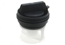 Фильтр (крышка, заглушка) насоса (черный) стиральной машины Bosch, Siemens